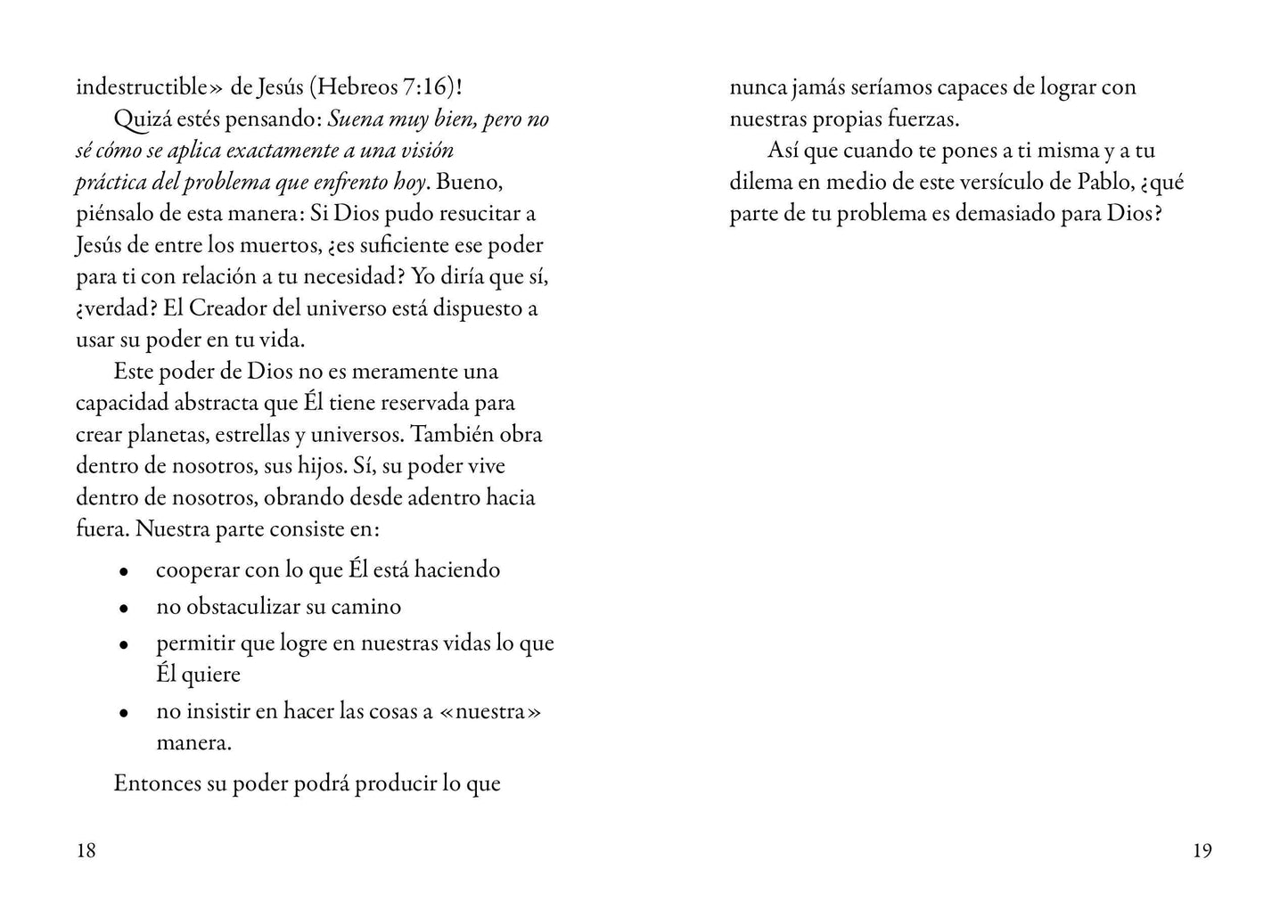 Palabras de aliento para mujeres