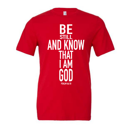 Be Still-Red Unisex Fine Jersey T-shirt