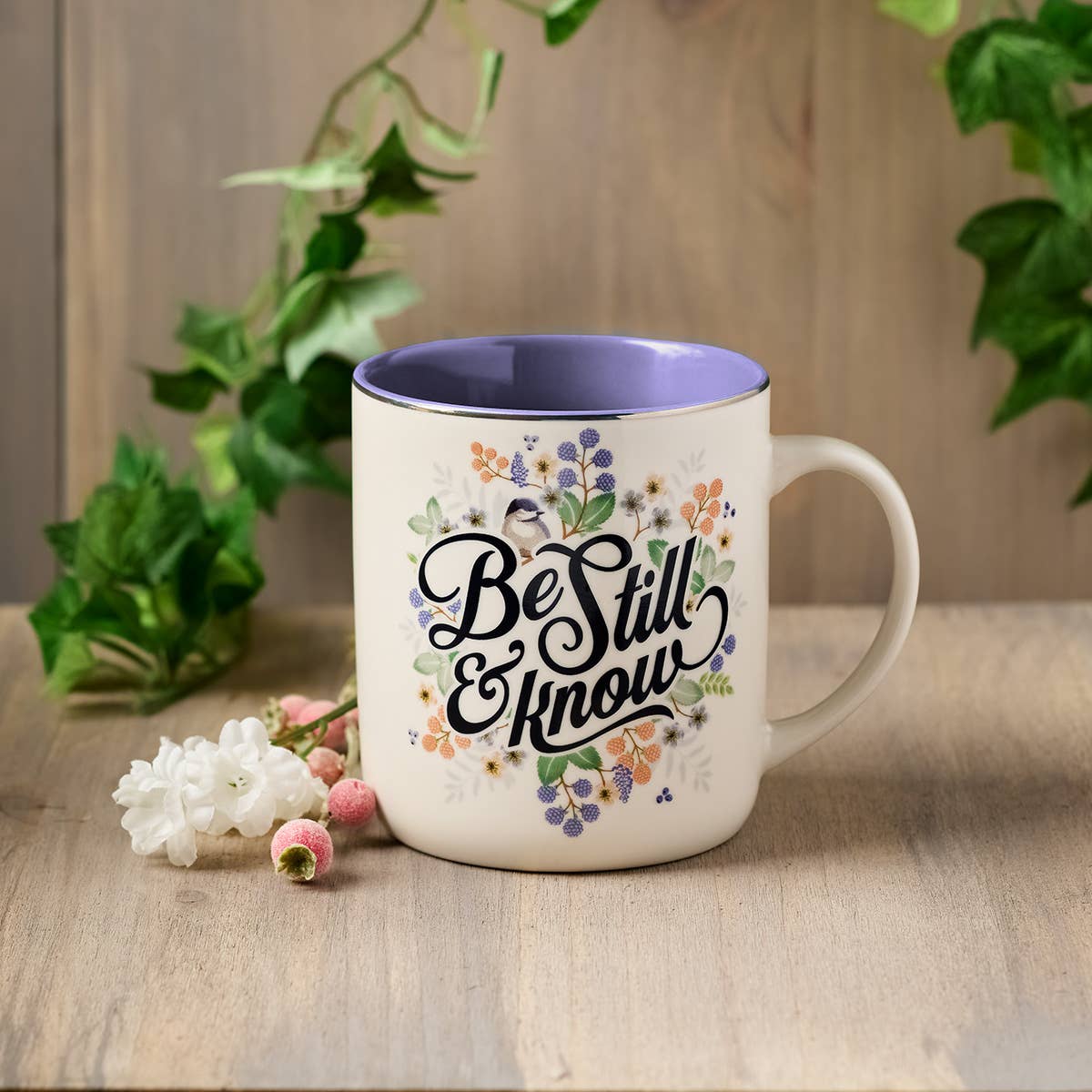 Mug Purple/White Branches Be Still & Know Ps. 46:10