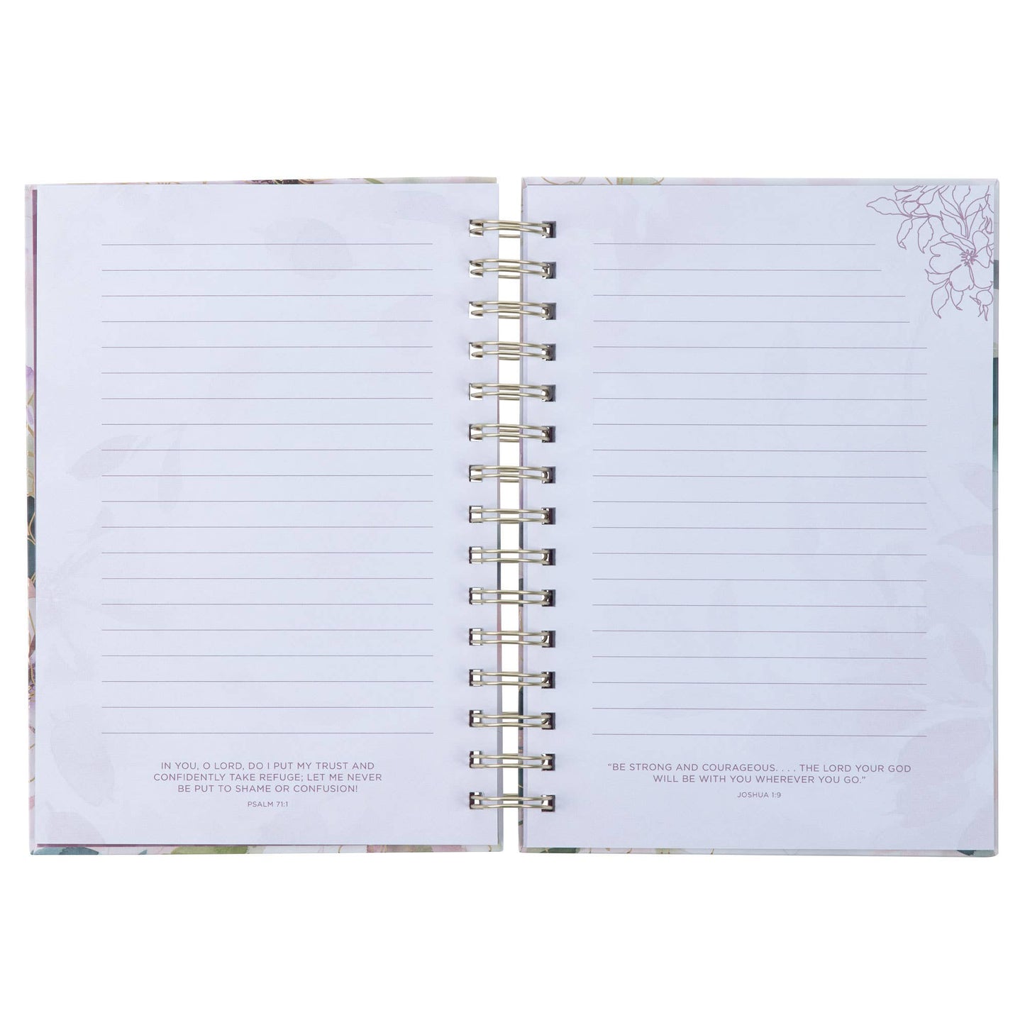 Journal Wirebound Purple Floral Trust in the Lord Prov. 3:5