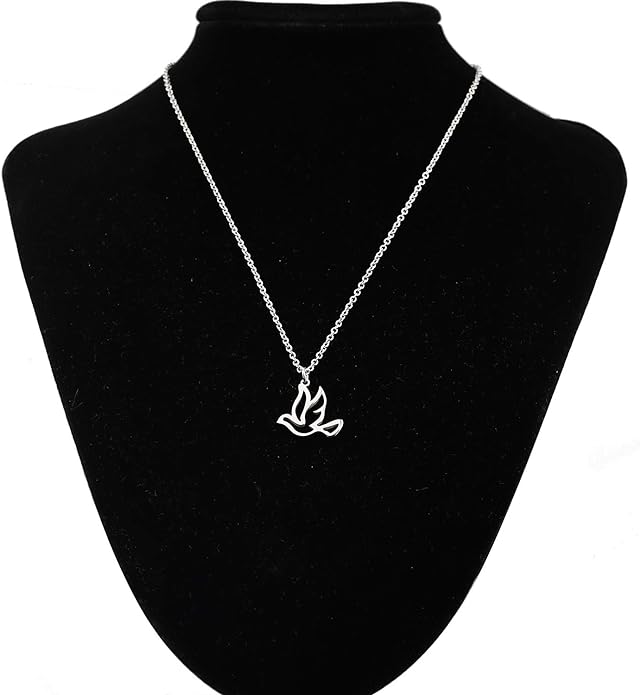 Soaring Dove Necklace-Rose Gold