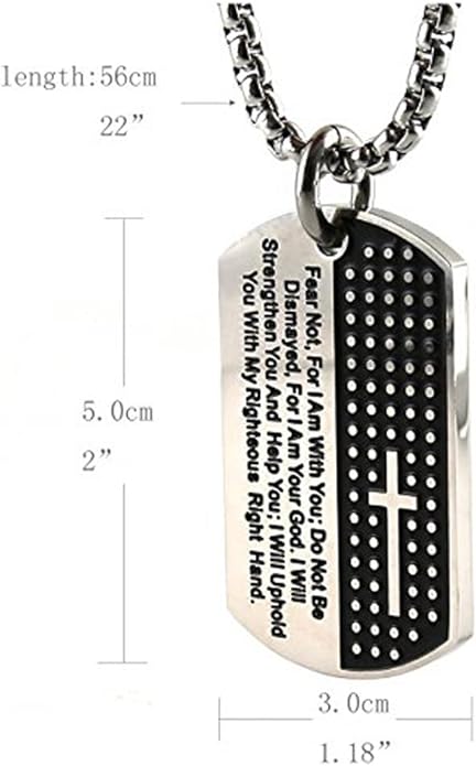 Isaiah 41:10 Men Dog Tag Necklace