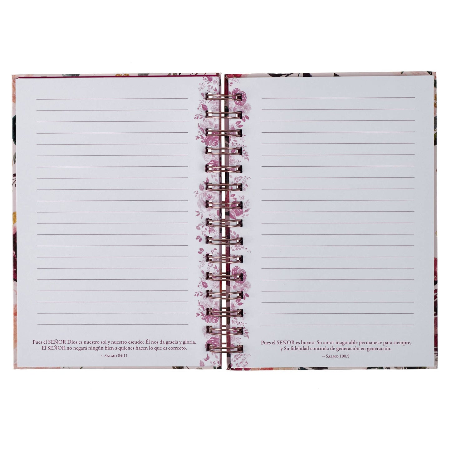 Diario Espiral Rosado Floral Los Planes Jer. 29:11