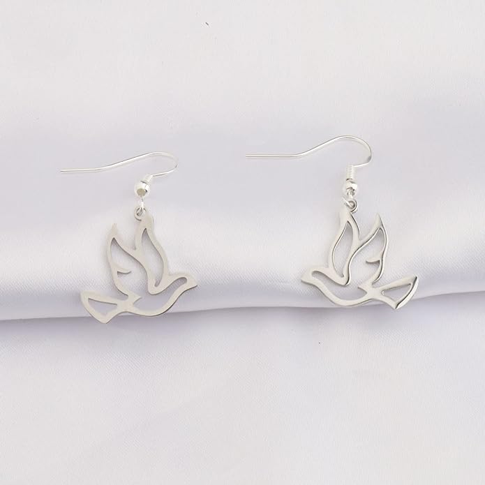 Soaring Dove Earrings-Sterling Silver