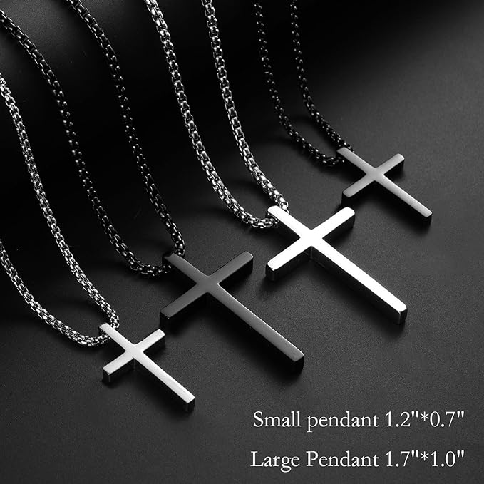 Men Cross Pendant Necklace