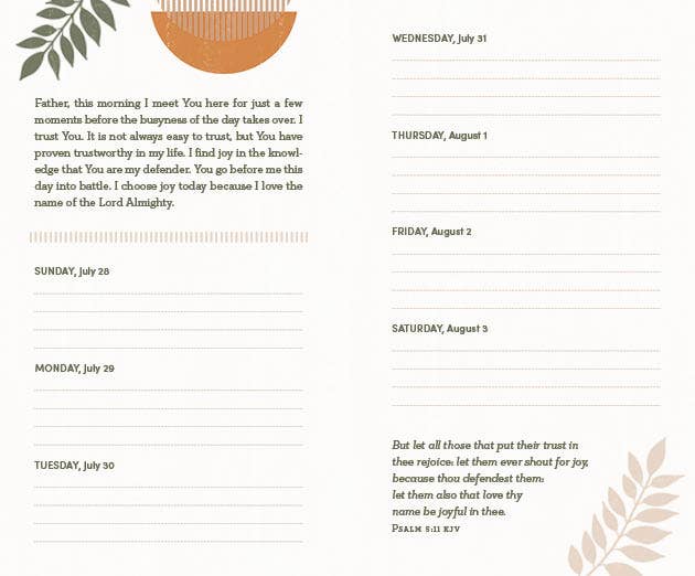 2025 Planner Pause and Pray