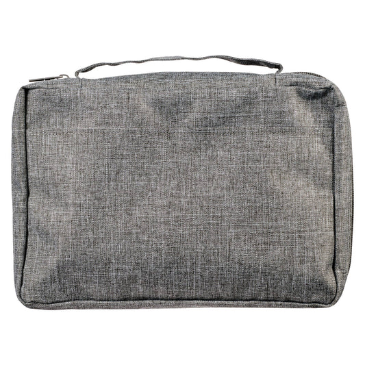 Bible Cover Value Gray Strong & Courageous Jsh. 1:9: Medium