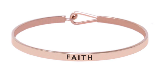 Faith- Rose Thin Hook Bracelet