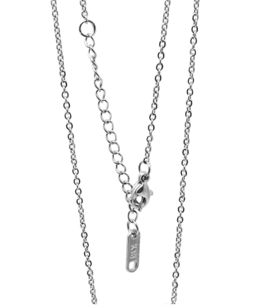 Strong & Courageous- Silver Bar Necklace