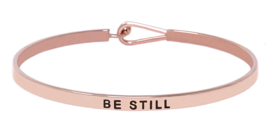 Be Still- Rose Thin Hook Bracelet