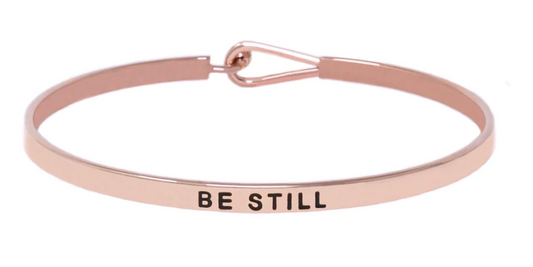 Be Still- Rose Thin Hook Bracelet