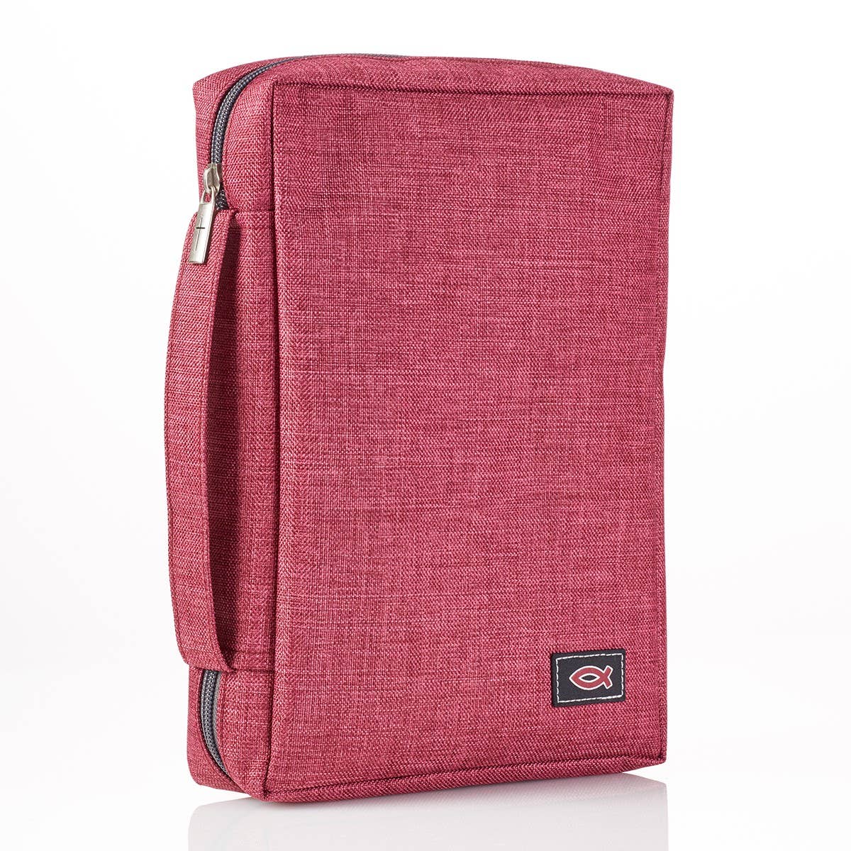 Bible Cover Value Burgundy Ichthus Patch: Small