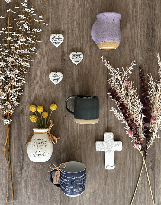 LCP Scripture Stone Hope Heart Be Joyful - Heart Stone