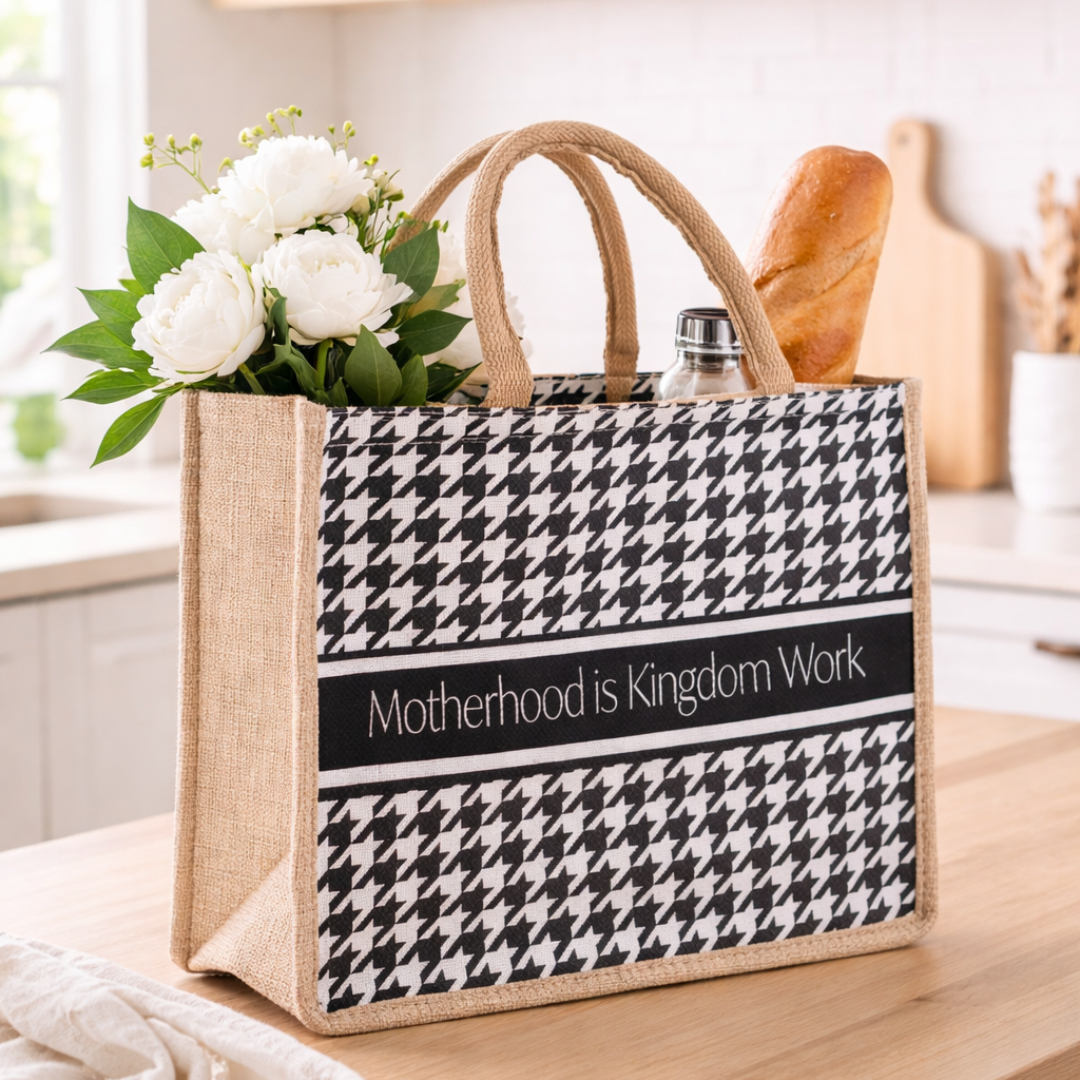 Tote Canvas Motherhood Is Kingdom Work