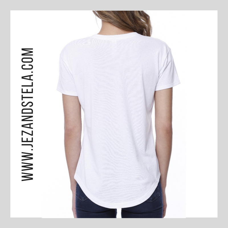She is Clothed In....-White Melrose Ladies Tee