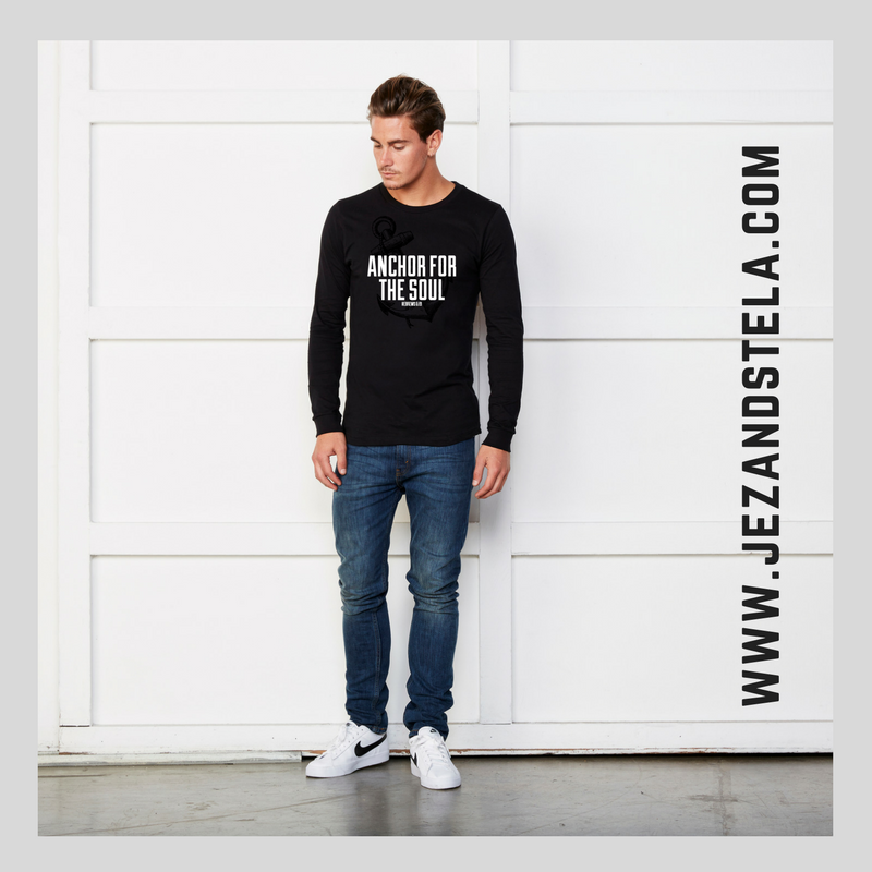 Anchor-Black Softstyle Long Sleeve T-Shirt