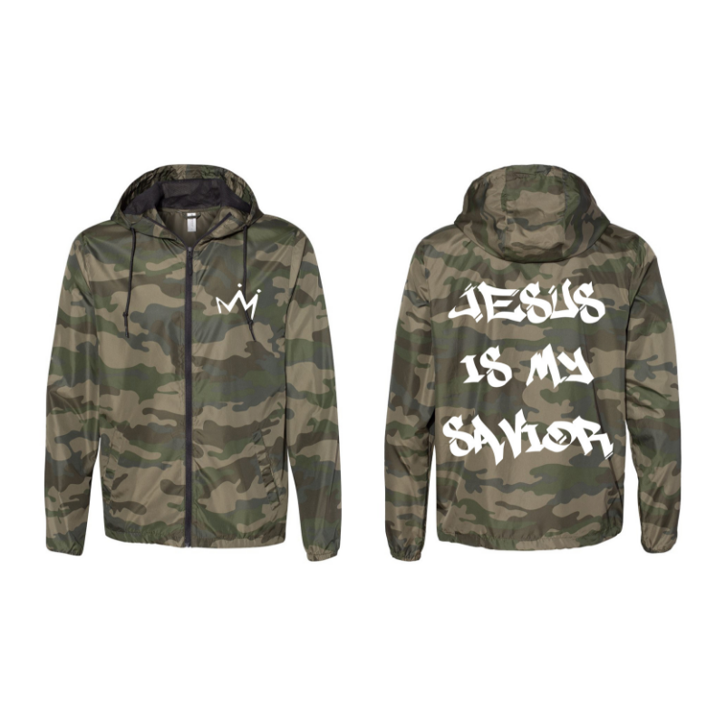 Savior- Forest Camo Light Weight Windbreaker Zip Jacket