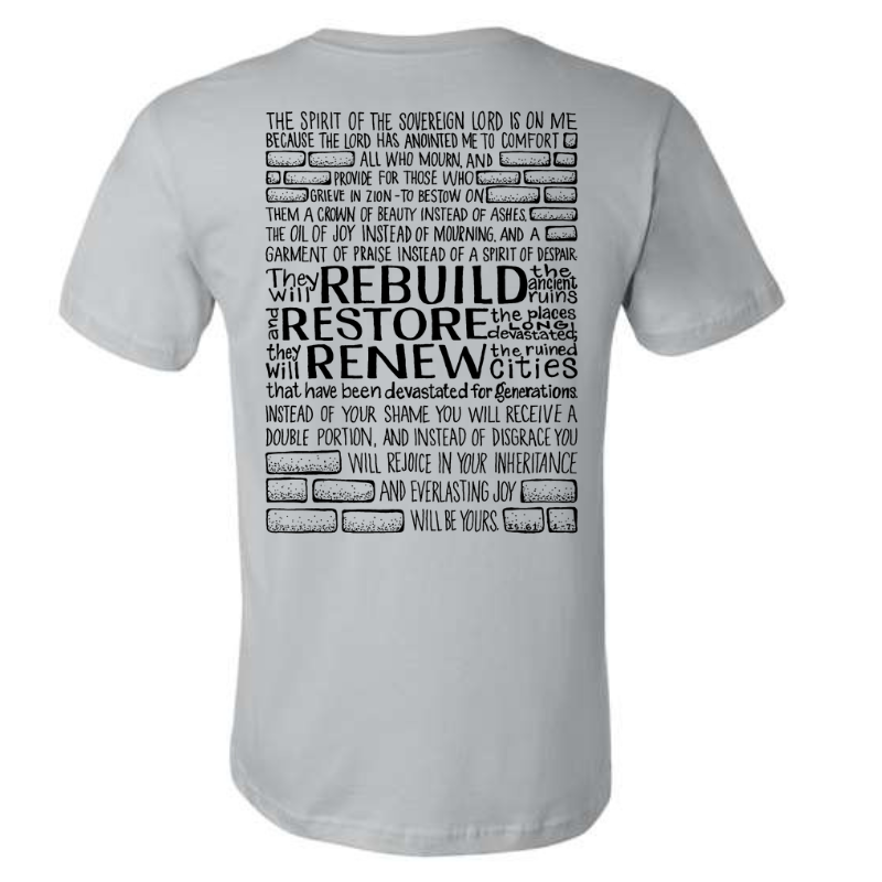 Rebuild, Restore, Renew- Silver Eco Hybrid Tee