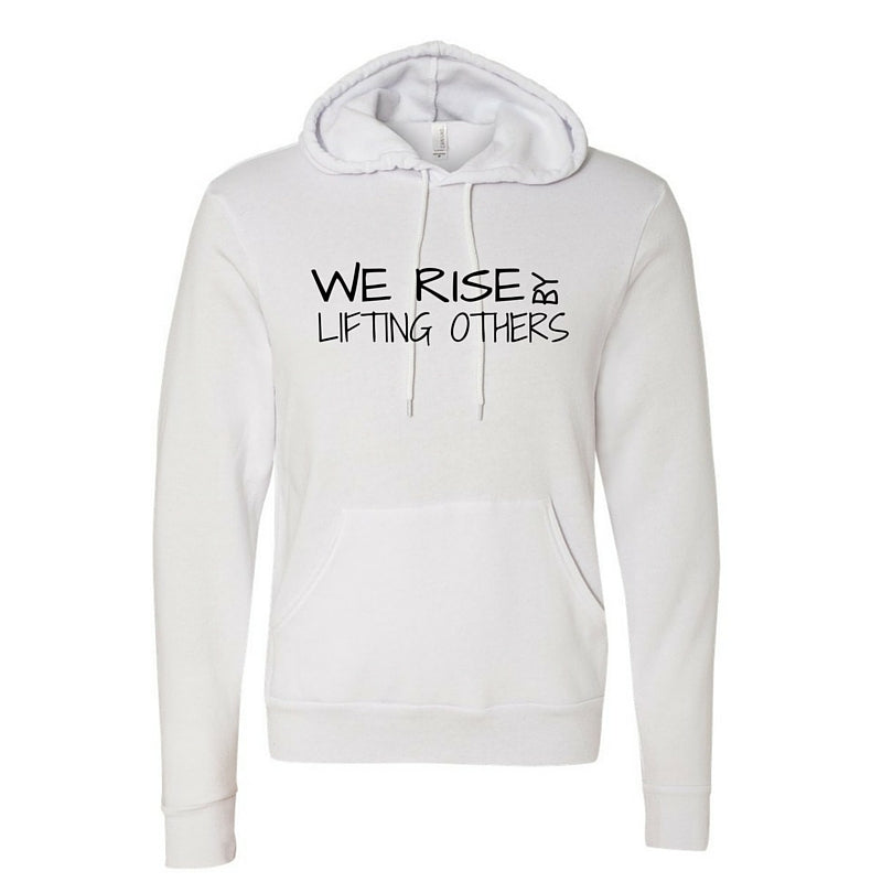 We Rise-White Unisex Pullover Hoody