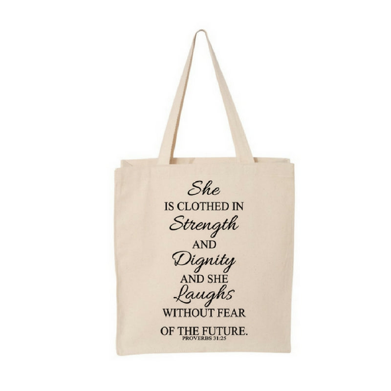 She Is...-Jumbo Canvas Shopper Tote
