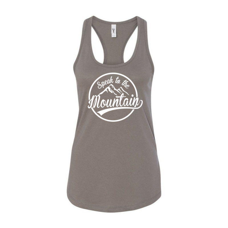 Speak to the Mountain- Women's Ideal Racerback Tank