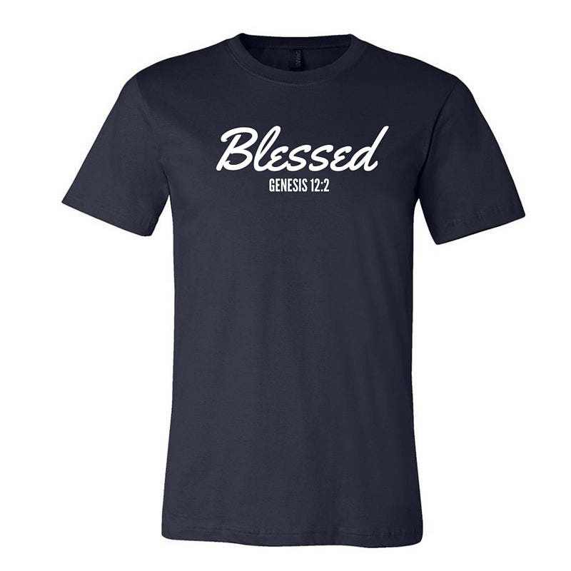 Blessed- Midnight Navy Fine Jersey Tee