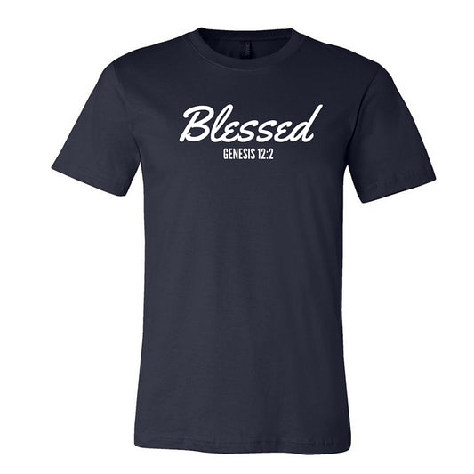 Blessed- Midnight Navy Fine Jersey Tee