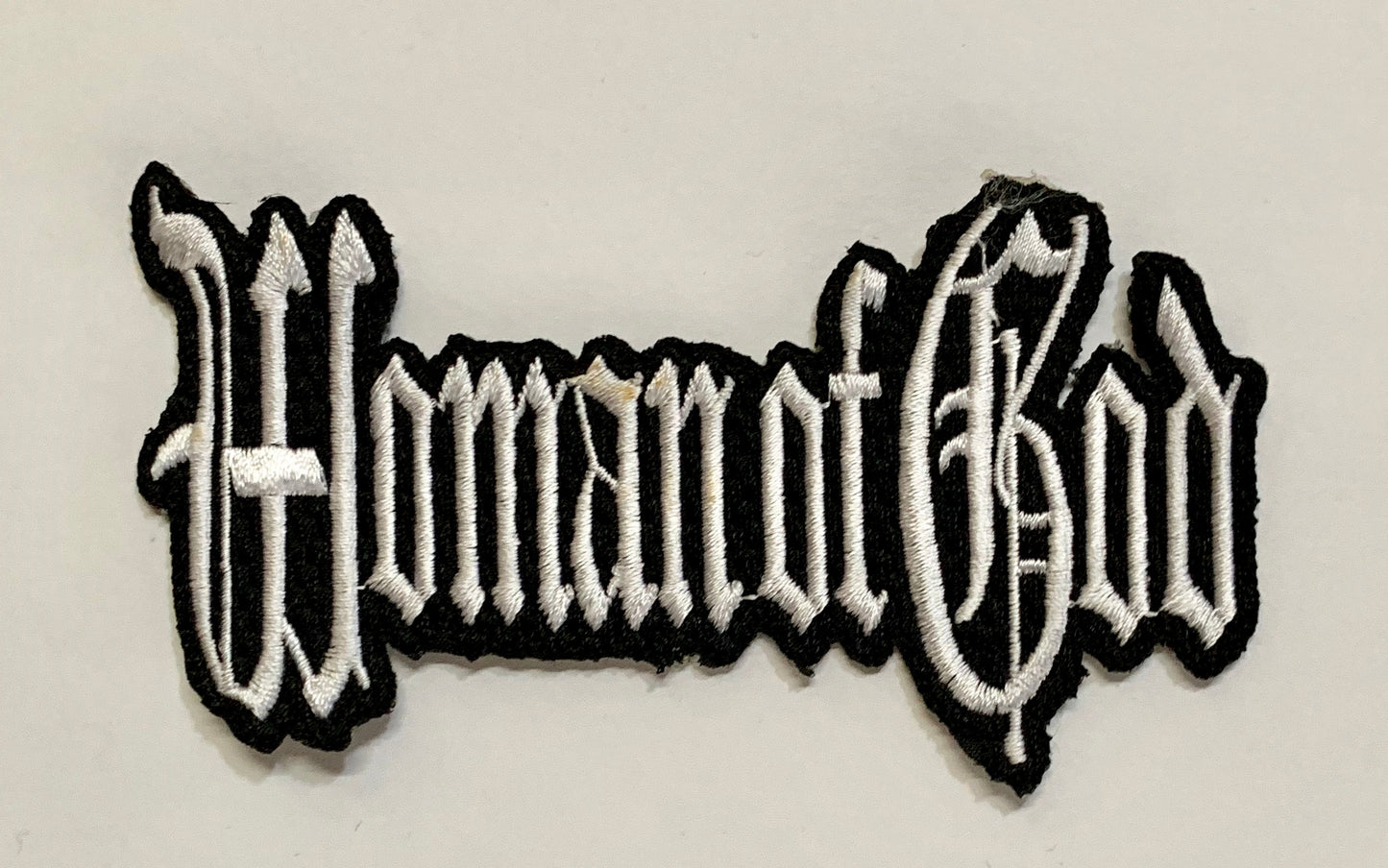 Woman of God- White Embroidered Patch