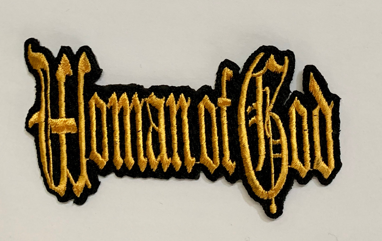 Woman of God- Gold Embroidered Patch