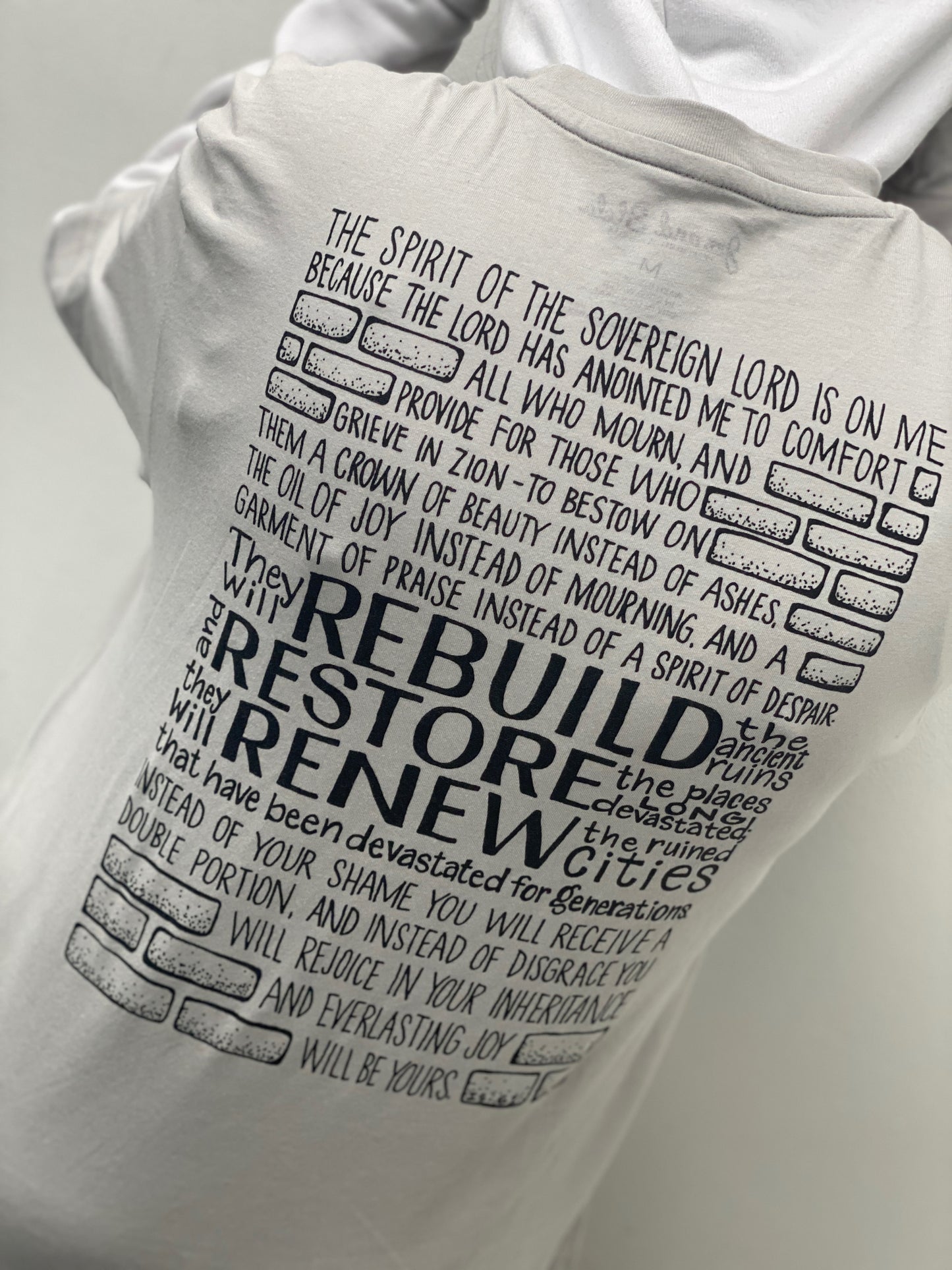 Rebuild, Restore, Renew- Silver Eco Hybrid Tee