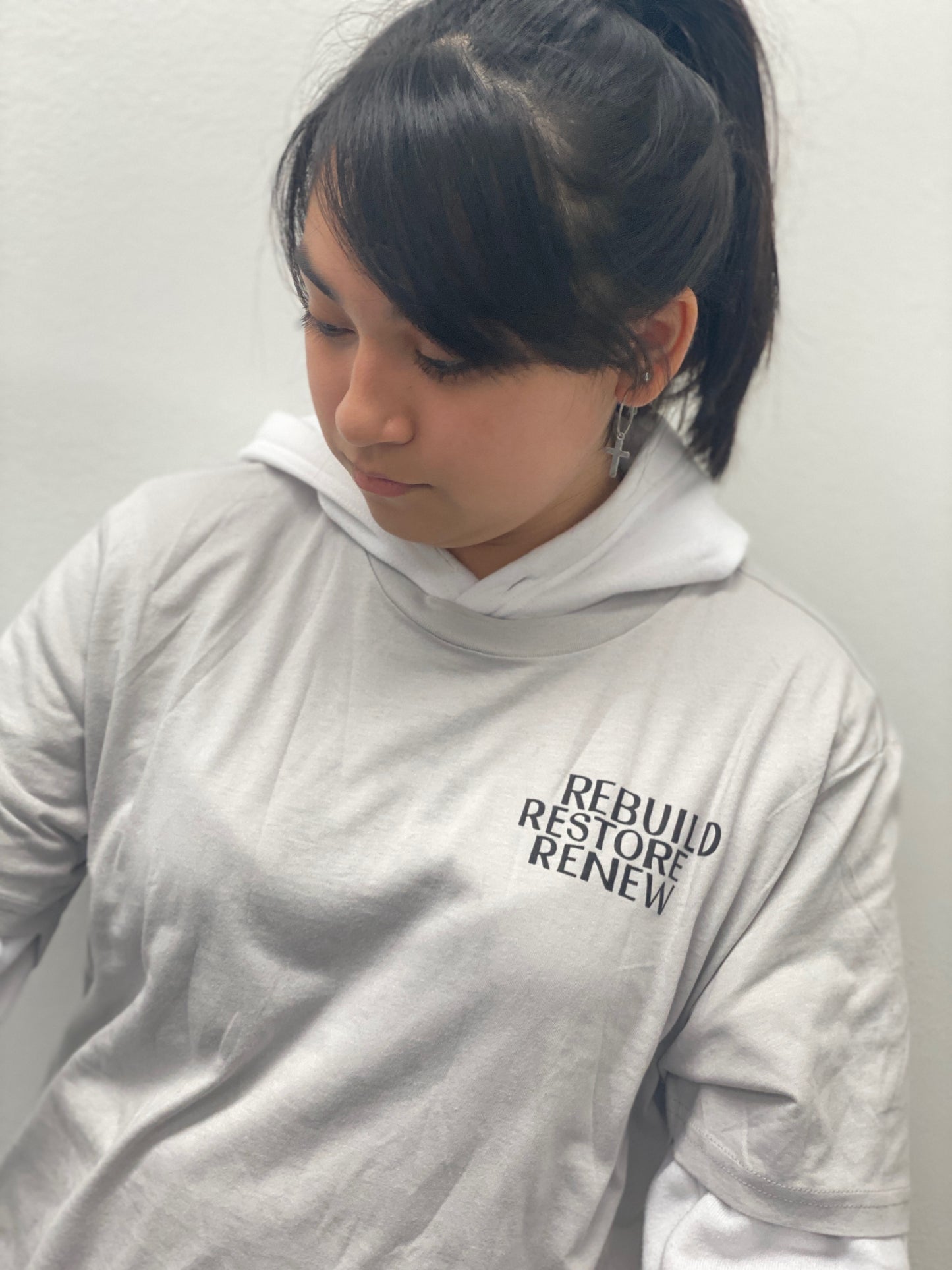 Rebuild, Restore, Renew- Silver Eco Hybrid Tee