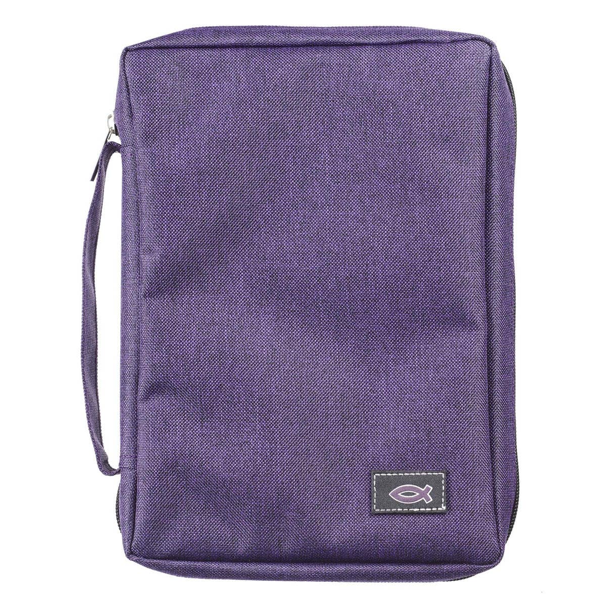 Bible Cover Value Purple Ichthus Patch: Medium