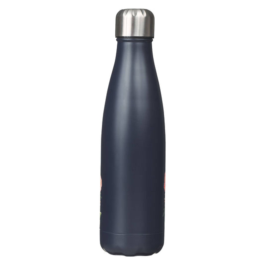 Water Bottle SS Navy Floral Strength & Dignity Prov. 31:25