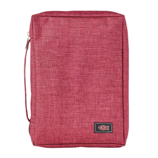 Bible Cover Value Burgundy Ichthus Patch: Small