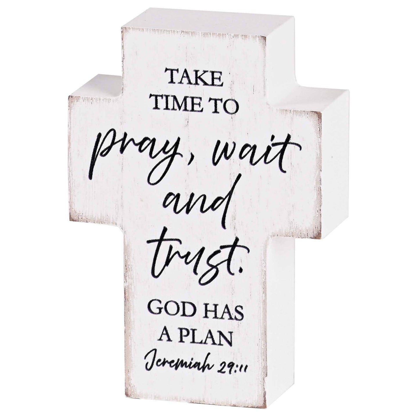 Tabletop Cross Take Time To Pray 3x4