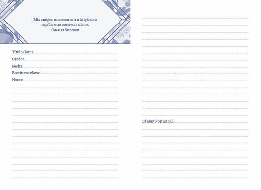 Diario de notas de sermones