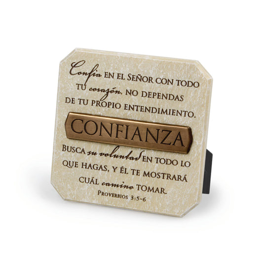 LCP Spanish Plq Bronze-Finish Title Bar Confianza