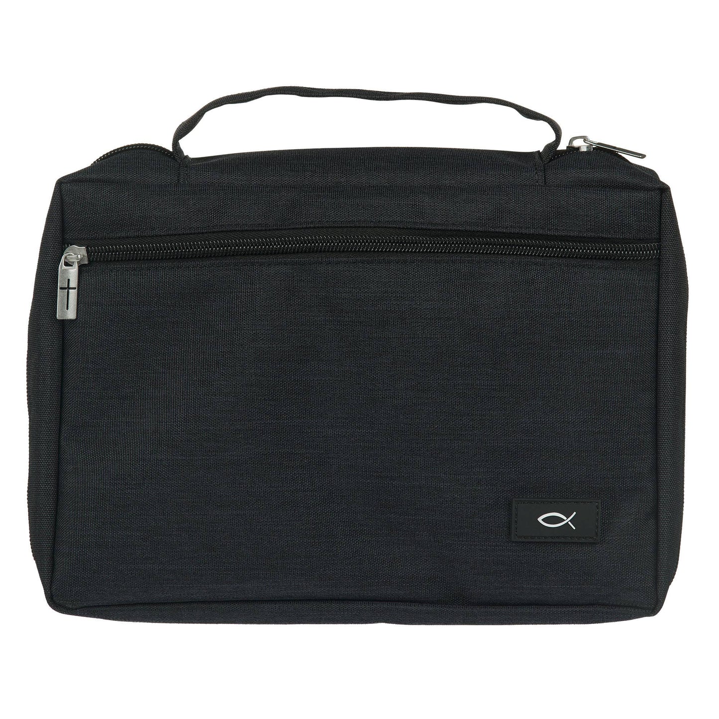 Bible Cover Value Black Ichthus Patch: Large