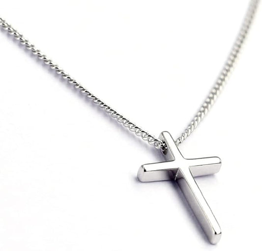 Tiny Cross Necklace-Sterling Silver