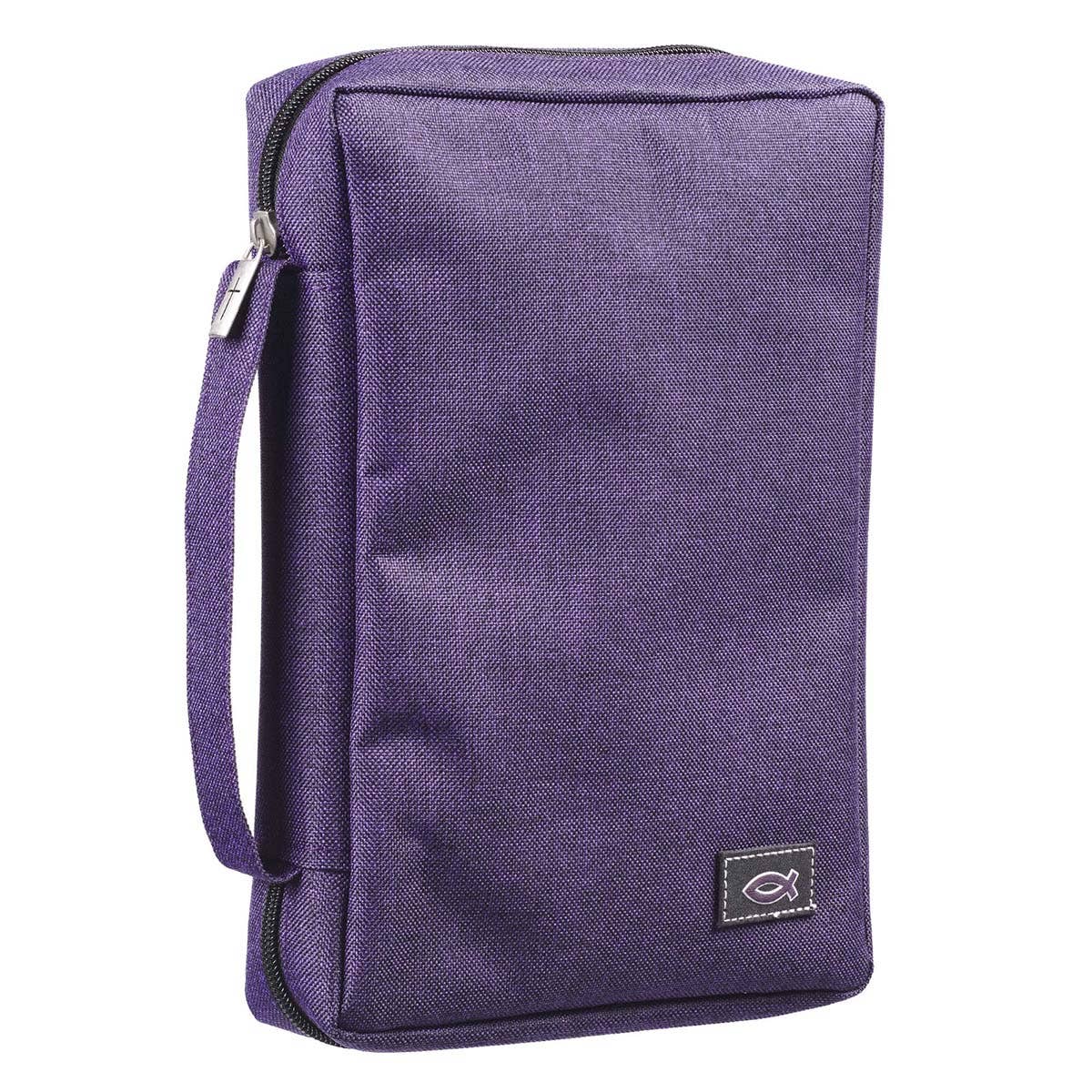 Bible Cover Value Purple Ichthus Patch: Medium