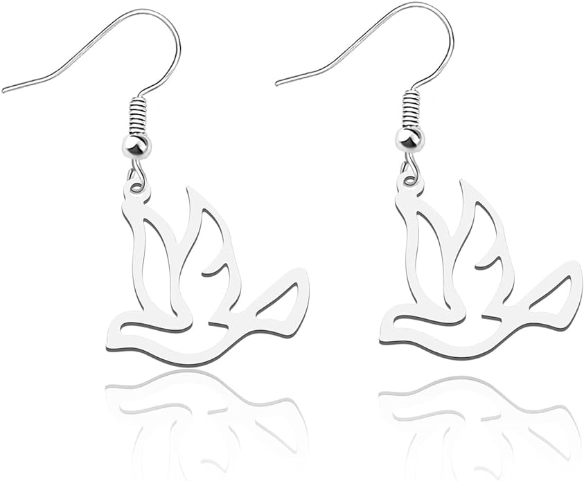 Soaring Dove Earrings-Sterling Silver