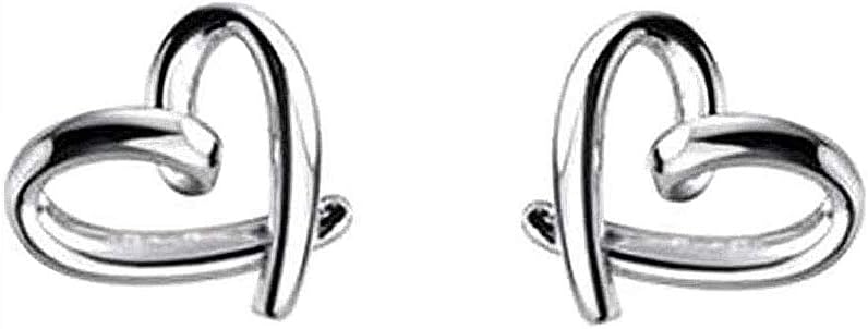 Heart Stud Earrings-Sterling Silver