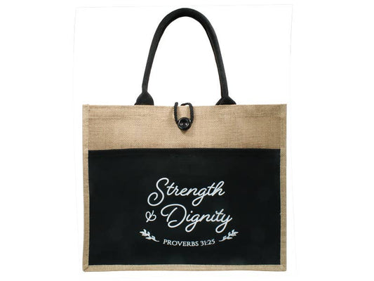Jute Tote Bag Dignity  17X13.5X6