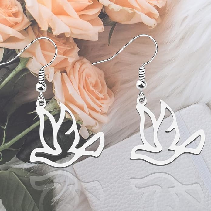 Soaring Dove Earrings-Sterling Silver