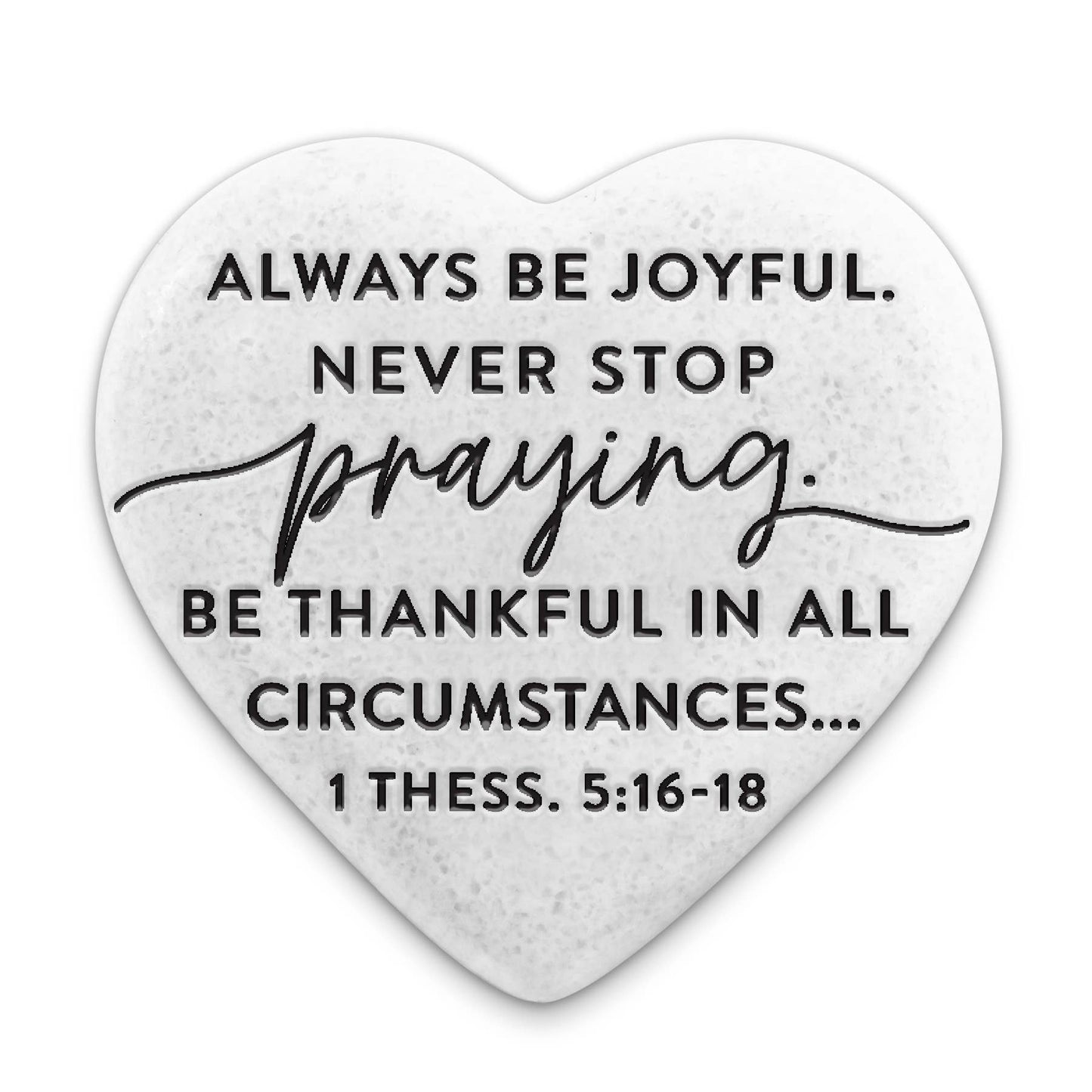 LCP Scripture Stone Hope Heart Be Joyful - Heart Stone
