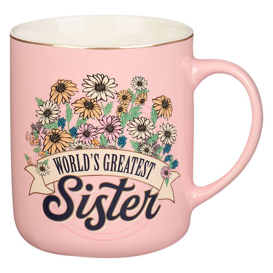 Mug Pink/White Daisies World's Greatest Sister