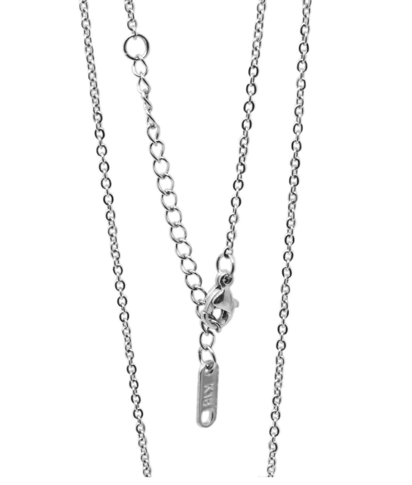 With God...-Silver Vertical Bar Necklace