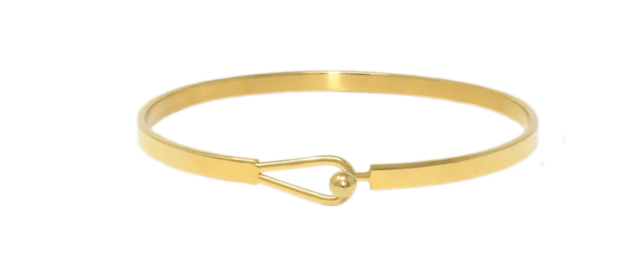 God Loves Me- Gold Thin Hook Bracelet