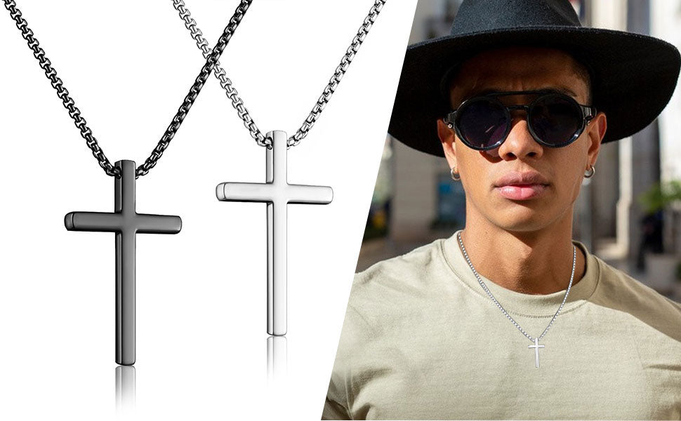 Men Cross Pendant Necklace