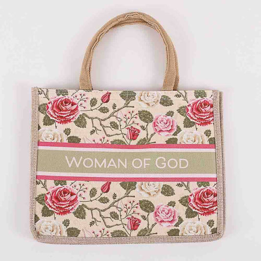 Tote Canvas Woman Of God Floral
